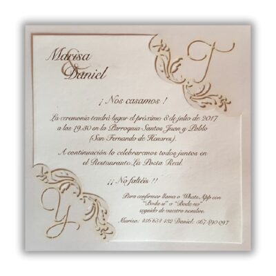 Diseño e impresión de invitaciones boda clásicas elegantes - Mundigraphic