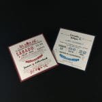 1829 g Invitación de Boda moderna sobre rallas azules