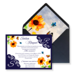 2012011 Invitación de Boda con las iniciales troqueladas