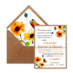 2010004 Tarjeta de Boda con los nombres troquelados