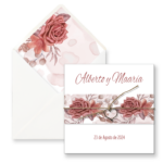 2016001 INVITACIÓN DE BODA ACUARELA FLOR