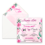 2002009 TARJETA DE BODA ECONÓMICA FLORES