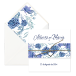 2016006 INVITACIÓN DE BODA ACUARELA FLOR